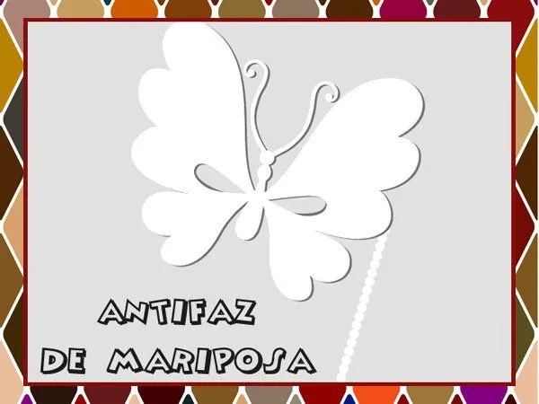 Dibujo de un antifaz de mariposa para niños Dibujo de un antifaz de mariposa para niños