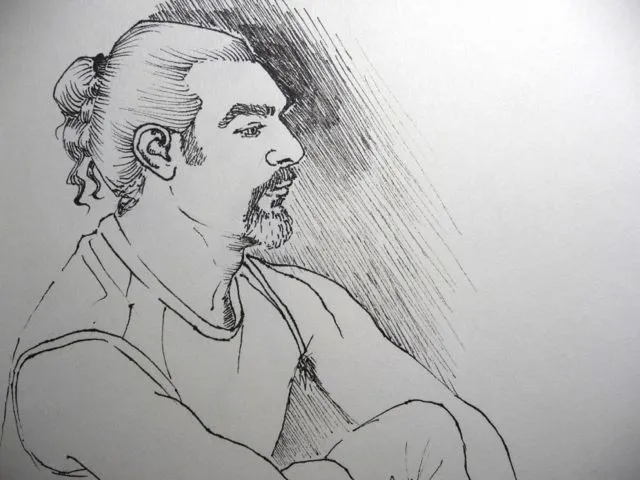 Dibujo de Antonio, retratos a rotring, dibujos del natural ...