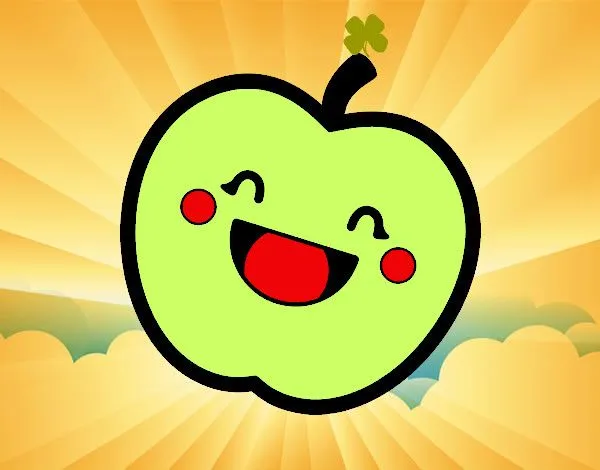 Dibujo de Apple Kawaii !!! pintado por Luiisaomg en Dibujos.net el ... Dibujo de Apple Kawaii !!! pintado por Luiisaomg en Dibujos.net el ...