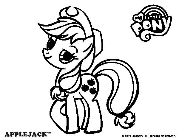 Dibujo de Applejack para Colorear - Dibujos.net Dibujo de Applejack para Colorear - Dibujos.net