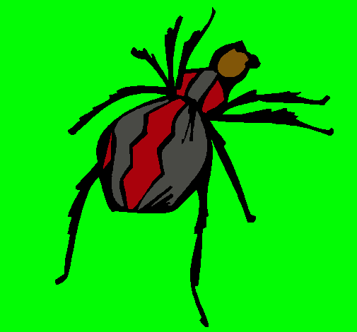 Dibujo de Araña viuda negra pintado por Abril en Dibujos.net el ...