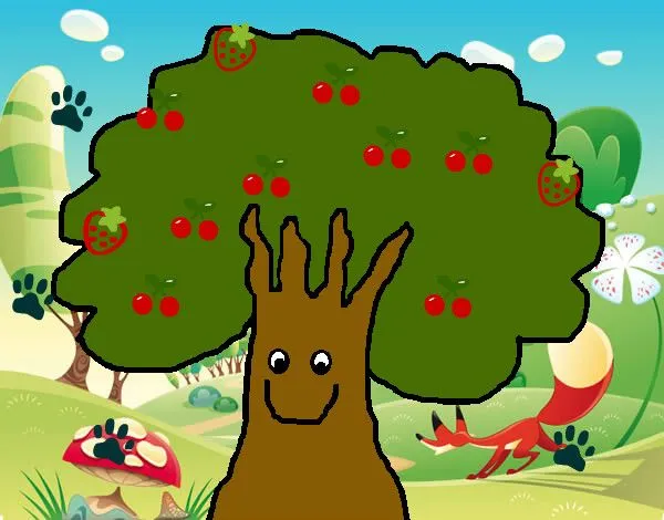 Dibujo de Árbol animado pintado por Lunitaz en Dibujos.net el día ...