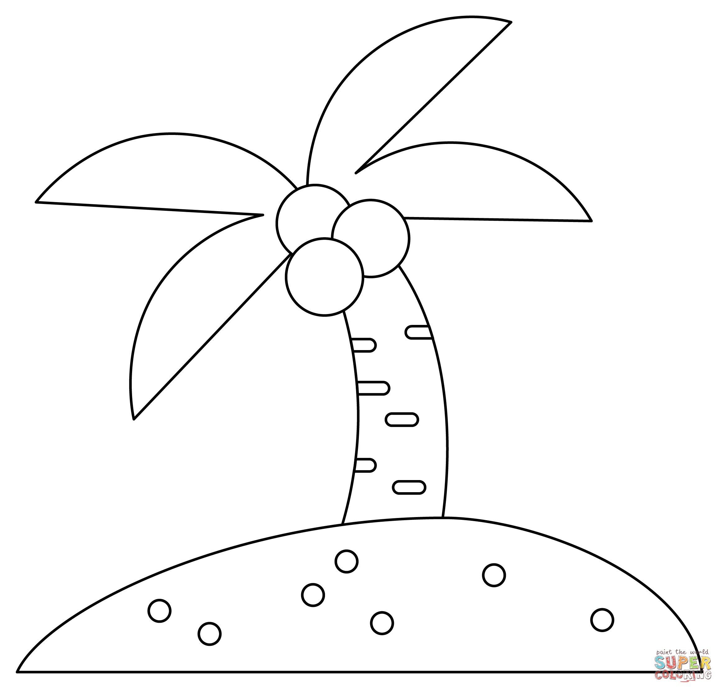 Dibujo de Árbol de coco para colorear | Dibujos para colorear imprimir gratis Dibujo de Árbol de coco para colorear | Dibujos para colorear imprimir gratis