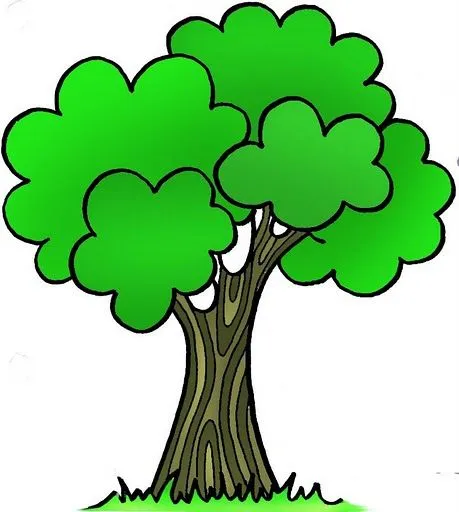 Dibujo de un arbol a color - Imagui