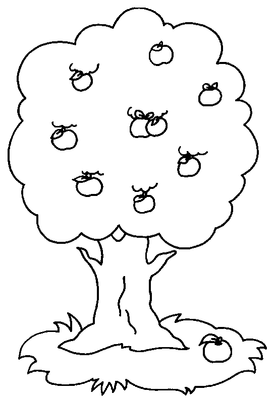 dibujos de arboles frutales | Dibujos para Colorear