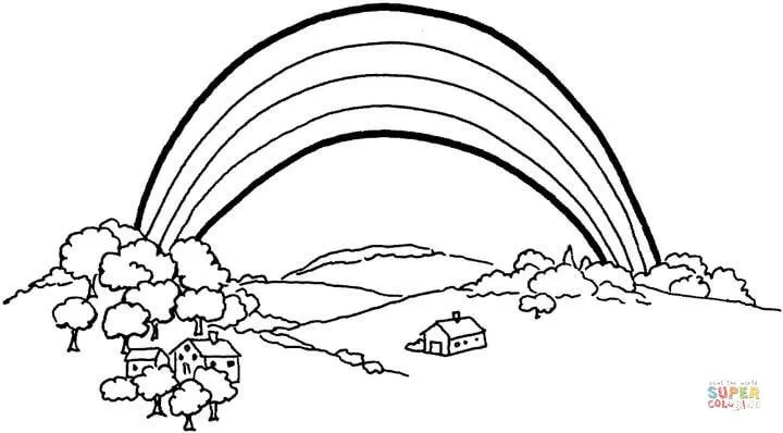 Dibujo de El Arcoiris para colorear | Dibujos para colorear ... Dibujo de El Arcoiris para colorear | Dibujos para colorear ...