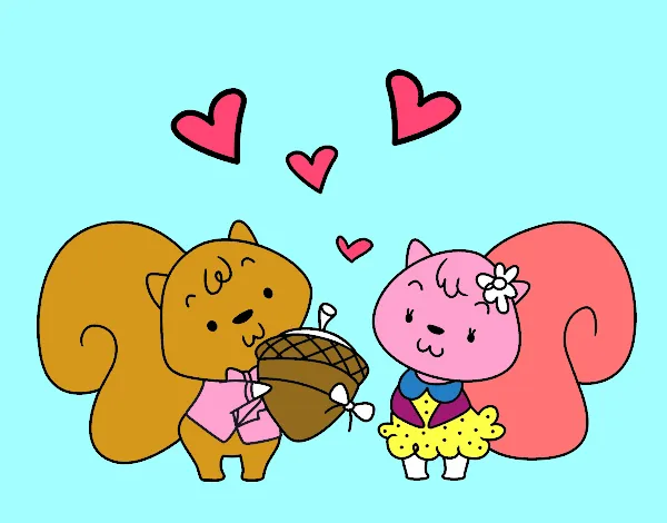 Dibujo de Ardillas enamoradas pintado por en Dibujos.net el día 09 ... Dibujo de Ardillas enamoradas pintado por en Dibujos.net el día 09 ...