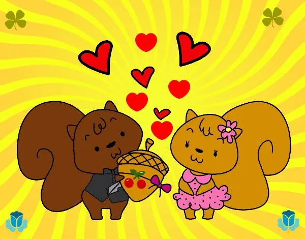 Dibujo de Ardillas enamoradas pintado por Zandy14 en Dibujos.net ... Dibujo de Ardillas enamoradas pintado por Zandy14 en Dibujos.net ...