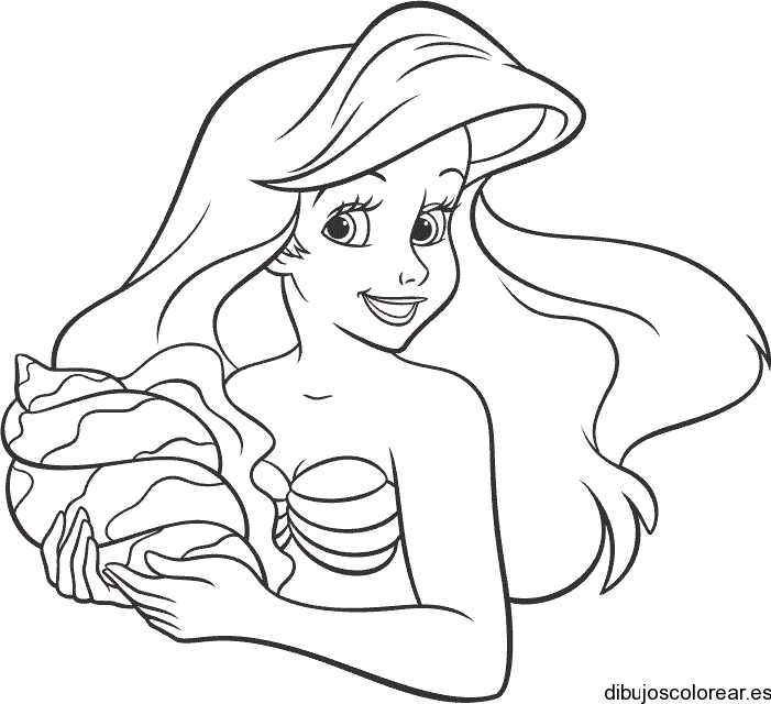 Dibujos para colorear de princesa Ariel bebé - Imagui