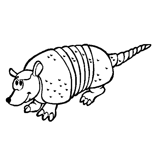 Dibujo de Armadillo para Colorear - Dibujos.net