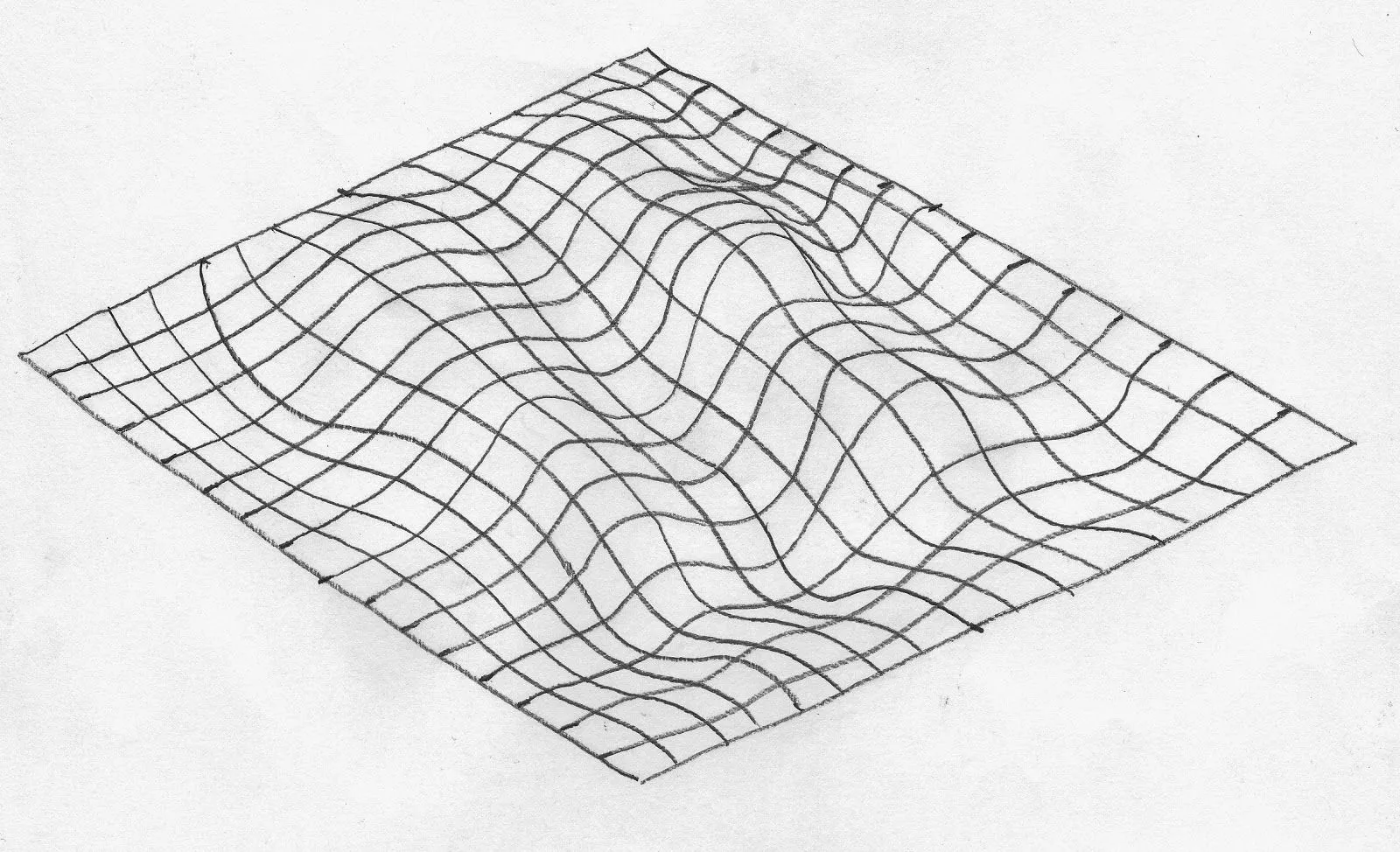 de dibujo artístico y color: Construcción de una rejilla deformada de dibujo artístico y color: Construcción de una rejilla deformada