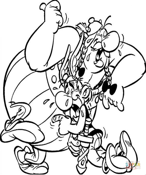 Dibujo de Asterix y Obelix Llorando para colorear | Dibujos para ...