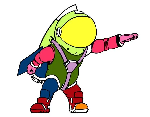Dibujo de Astronauta con cohete pintado por Carabinero en Dibujos ... Dibujo de Astronauta con cohete pintado por Carabinero en Dibujos ...