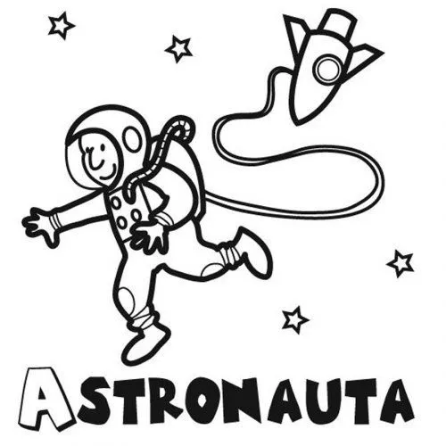 Dibujo de un astronauta para pintar - Dibujos para colorear del ... Dibujo de un astronauta para pintar - Dibujos para colorear del ...