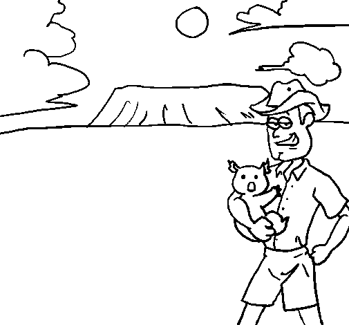 Dibujo de Australia 1 para Colorear - Dibujos.net Dibujo de Australia 1 para Colorear - Dibujos.net