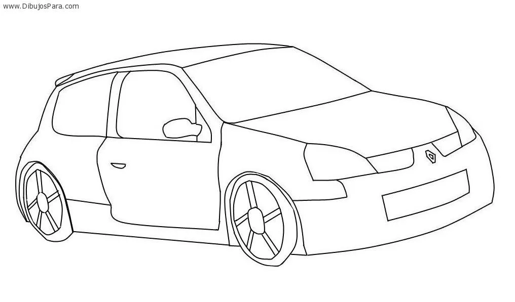 Dibujo de auto Renault Clio para colorear | Dibujos de Autos para ... Dibujo de auto Renault Clio para colorear | Dibujos de Autos para ...