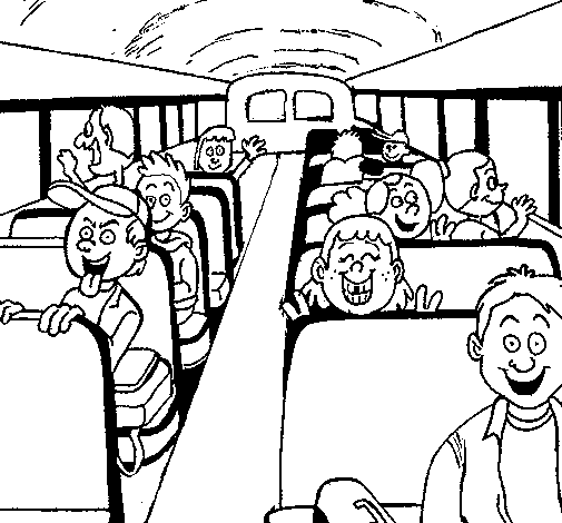 Dibujo de Autobus escolar para Colorear - Dibujos.net