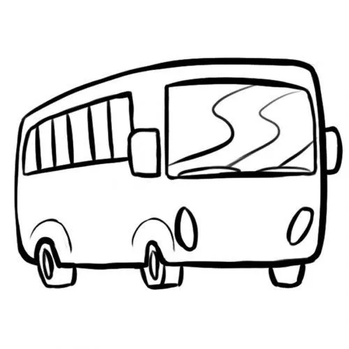 Dibujo de un autocar para pintar - Dibujos para colorear de medios ...