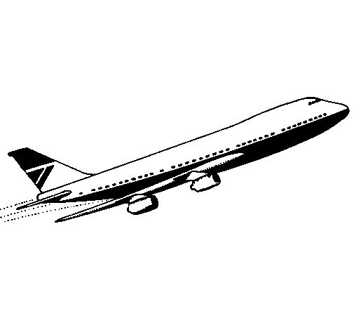 Dibujo de Avión en el aire para Colorear - Dibujos.net