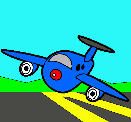Dibujo de Avión aterrizando pintado por Avion en Dibujos.net el ... Dibujo de Avión aterrizando pintado por Avion en Dibujos.net el ...