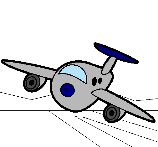 Dibujo de Avión aterrizando pintado por Cristobalitocerdagalaz en ... Dibujo de Avión aterrizando pintado por Cristobalitocerdagalaz en ...