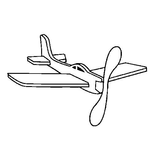 Dibujo de Avión de cartón para Colorear - Dibujos.net