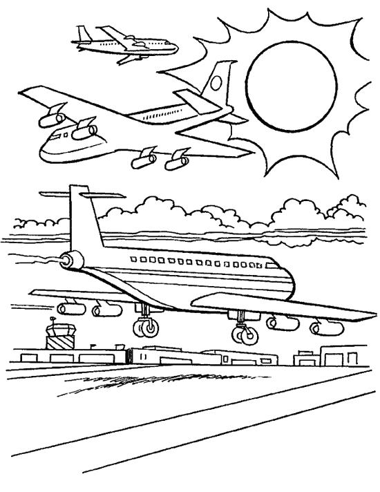 Avión comercial | Dibujos para colorear e imprimir. Colorear dibujos Avión comercial | Dibujos para colorear e imprimir. Colorear dibujos