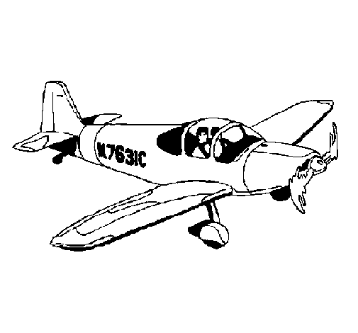Dibujo de Avioneta para Colorear - Dibujos.net