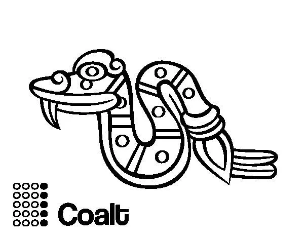 Dibujo de Los días aztecas: la serpiente Cóatl para Colorear ...