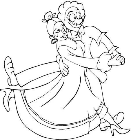 Dibujo de Bailando Tango para colorear | Dibujos para colorear ...