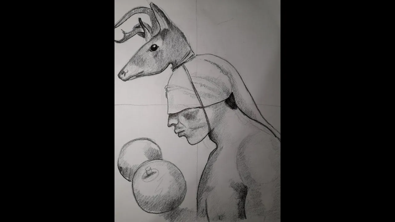 Dibujo de bailarín de la danza del venado - YouTube Dibujo de bailarín de la danza del venado - YouTube