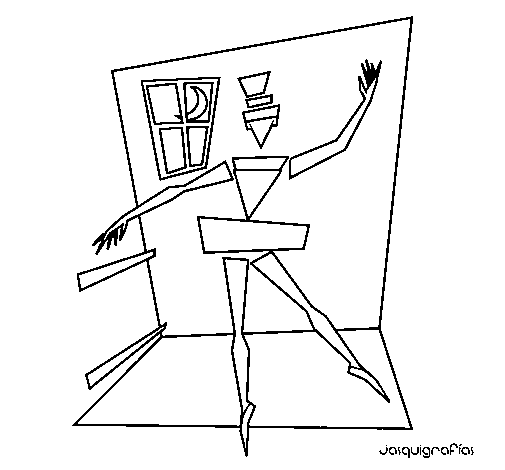Dibujo de Bailarina en clase para Colorear - Dibujos.net
