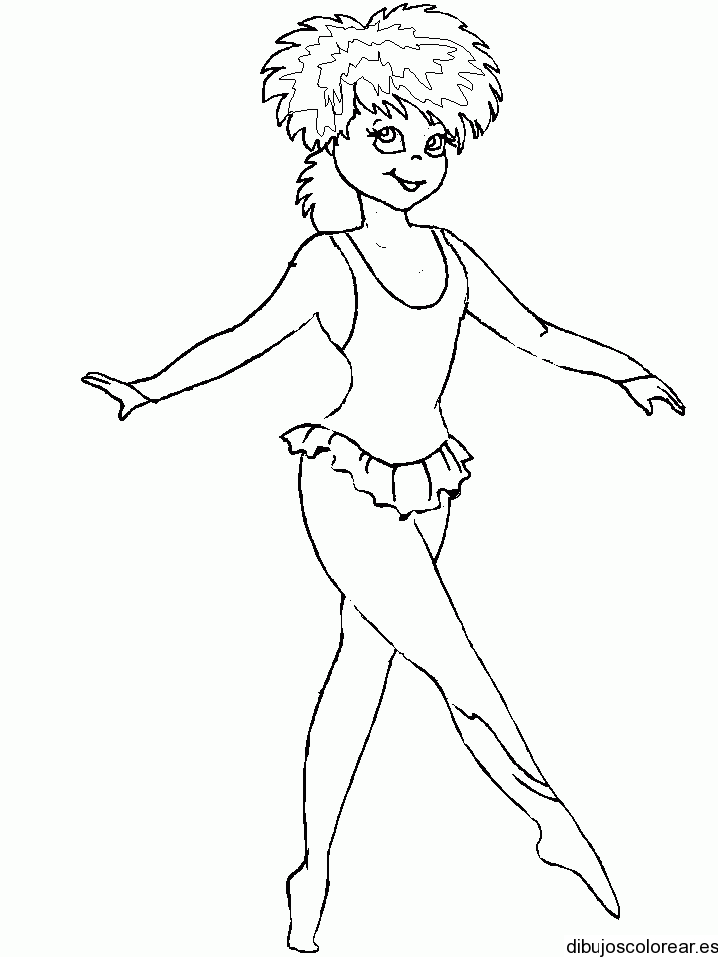 Dibujo de bailarina sonriendo | Dibujos para Colorear