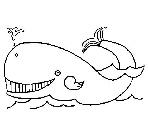 Dibujo de Ballena para Colorear - Dibujos.net