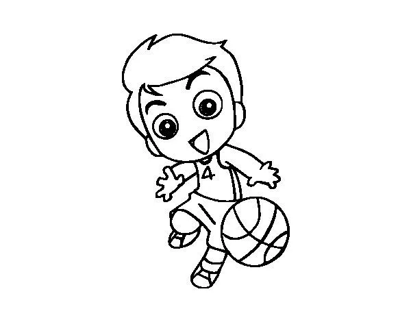 Dibujo de Baloncesto para Colorear - Dibujos.net