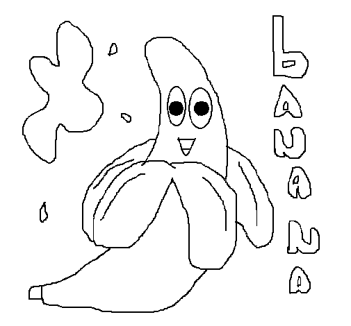 Dibujo de Banana 1 para Colorear - Dibujos.net Dibujo de Banana 1 para Colorear - Dibujos.net