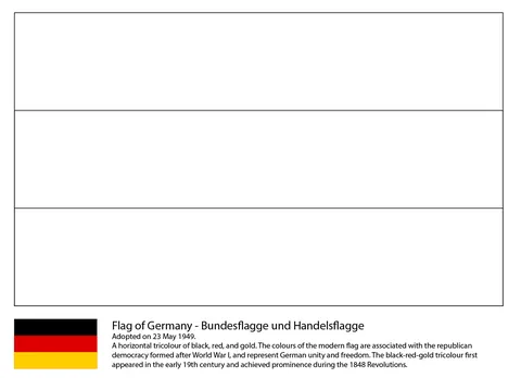 Dibujo de Bandera de Alemania para colorear | Dibujos para ...