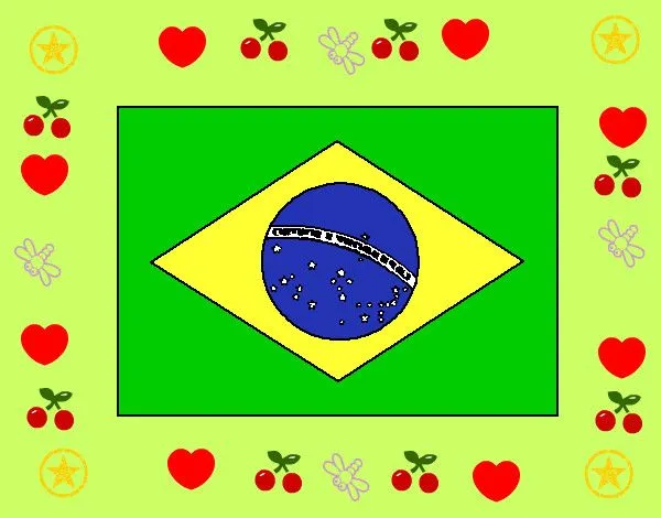 Dibujo de bandera de brazil pintado por Alejoknc en Dibujos.net el ... Dibujo de bandera de brazil pintado por Alejoknc en Dibujos.net el ...
