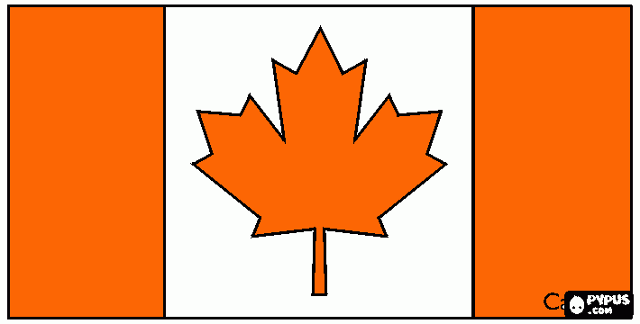 Dibujo de la bandera de canadá - Imagui