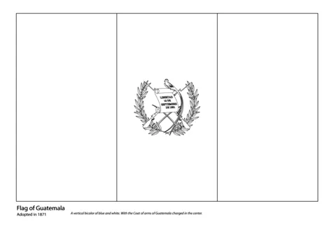 Dibujo de Bandera de Guatemala para colorear | Dibujos para ... Dibujo de Bandera de Guatemala para colorear | Dibujos para ...