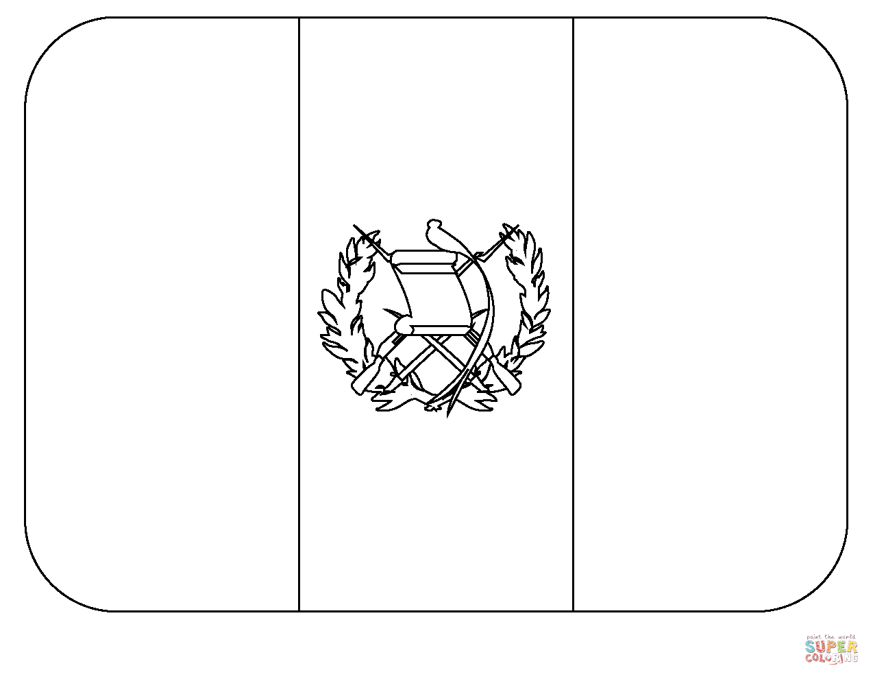 Dibujo de Bandera de guatemala emoji para colorear | Dibujos para colorear imprimir gratis Dibujo de Bandera de guatemala emoji para colorear | Dibujos para colorear imprimir gratis