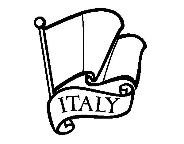 Dibujo de Bandera de Italia para Colorear - Dibujos.net Dibujo de Bandera de Italia para Colorear - Dibujos.net