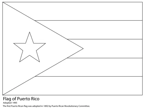 Dibujo de Bandera de Puerto Rico para colorear | Dibujos para ... Dibujo de Bandera de Puerto Rico para colorear | Dibujos para ...
