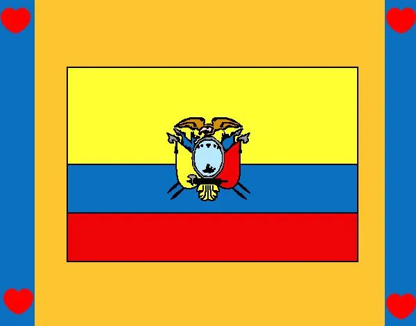 Dibujo de bandera del "ECUADOR"!!!!....... pintado por Jessey en ... Dibujo de bandera del "ECUADOR"!!!!....... pintado por Jessey en ...