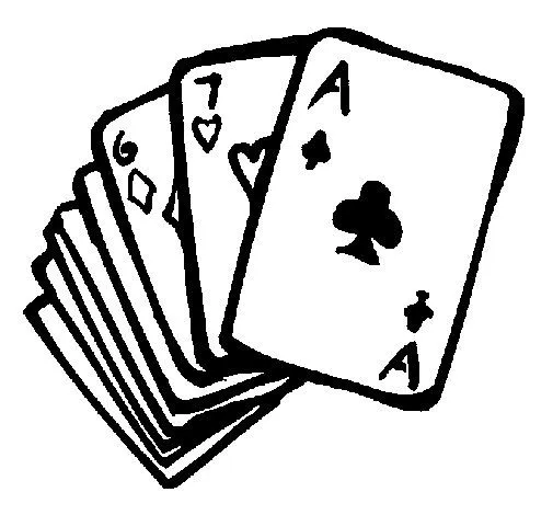 Dibujo de Baraja de cartas americanas para Colorear - Dibujos.net Dibujo de Baraja de cartas americanas para Colorear - Dibujos.net
