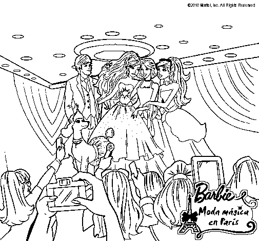 Dibujo de Barbie y sus amigas de modelos para Colorear - Dibujos.net Dibujo de Barbie y sus amigas de modelos para Colorear - Dibujos.net