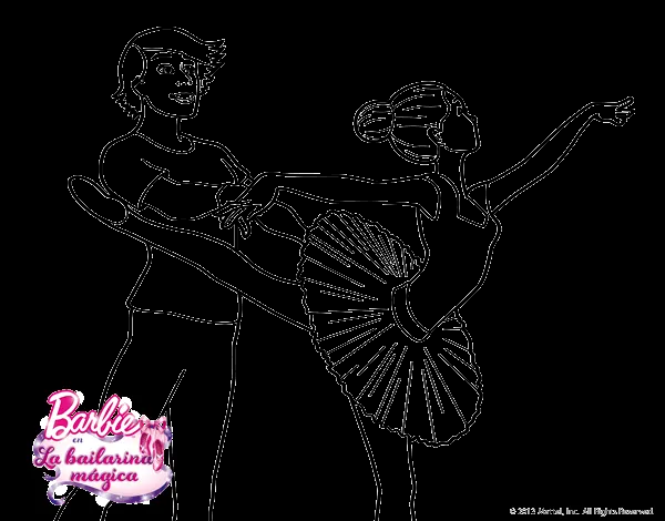 Dibujo de Barbie bailando ballet para Colorear - Dibujos.net Dibujo de Barbie bailando ballet para Colorear - Dibujos.net