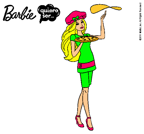 Dibujo de Barbie cocinera pintado por Color en Dibujos.net el día ...