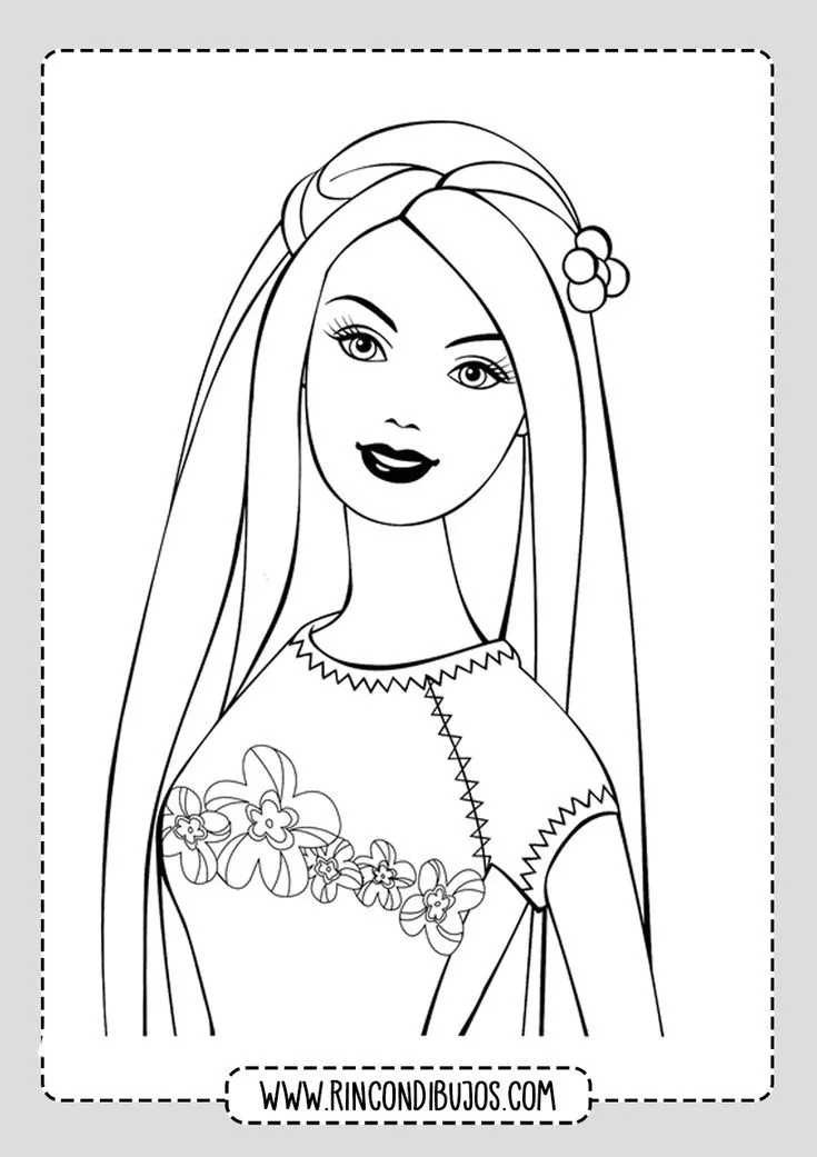 Dibujo Barbie Colorear - Rincon Dibujos | Princesas dibujos, Páginas para colorear de barbie, Dibujos Dibujo Barbie Colorear - Rincon Dibujos | Princesas dibujos, Páginas para colorear de barbie, Dibujos
