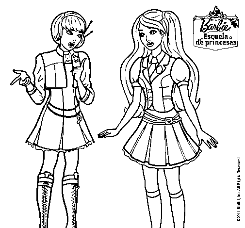 Dibujo de Barbie conversando para Colorear - Dibujos.net Dibujo de Barbie conversando para Colorear - Dibujos.net